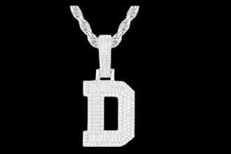 do moissanite iced out pendant necklace,diamond rapper chain for hip hop jewelry