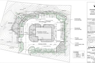 do framing shop drawing civil works grading plan, in autocad