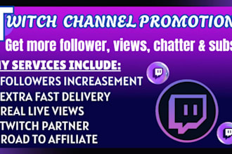 youtube promotion twitch promotion twitch affiliate twitch partner live viewers