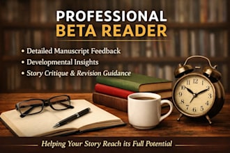 be your professional beta reader and provides a developmental feedback