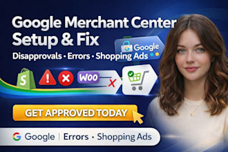 optimize and fix,google merchant center suspension and setup online shopping ads