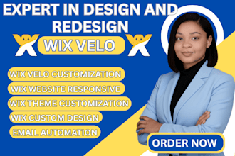 build wix studio website redesign, wix velo code,  wix website design