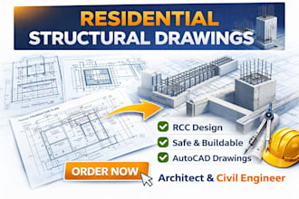 design residential structural drawings and rcc detailing for house construction