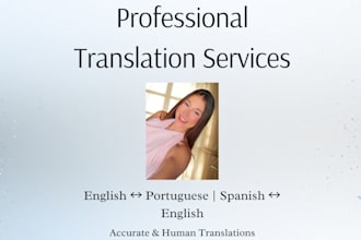 translate english to portuguese and portuguese to english