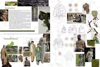 creative cohesive outfits technical flats mood board