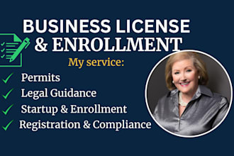 help you with business license, permits, and company enrollment