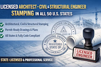 license architect civil and structural engineer USA stamp georgia oregon idaho