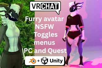 custom vrc avatar vrchat avatar furry avatar nsfw avatar vr character