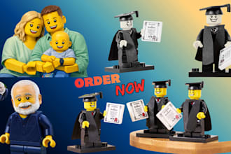 custom 3d lego model, 3d lego minifigure, lego toy, articulated bjd lego design
