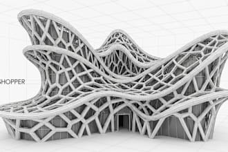 design custom parametric architecture, facades with rhino grasshopper