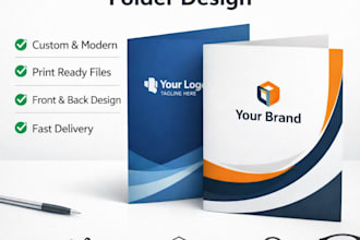 professional presentation and file folder design and print ready