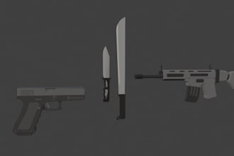 make simple blender 3d models for you