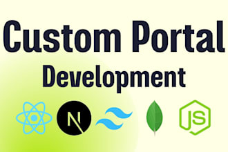 develop custom portal, dashboard with analytics for your websites