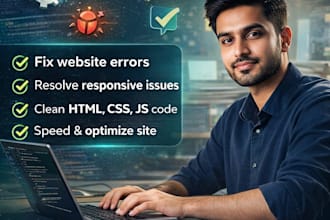 fix HTML CSS javascript bugs and responsive issues