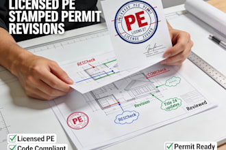 revise permit drawings to pass approval with licensed pe stamp