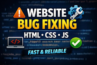 debug and fix HTML, CSS, javascript, or mern bugs