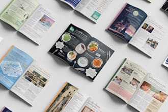 design a professional magazine or multi page layout