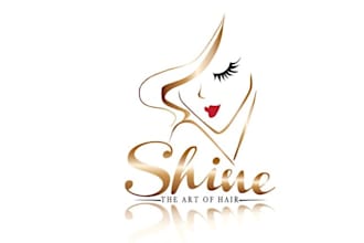 design classic wonderful logo for shine the art of hair