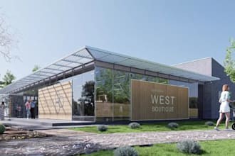 do house interior design, cgi warehouse, commercial building, exterior designs