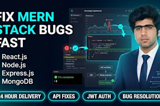 fix mern stack bugs and API issues professionally