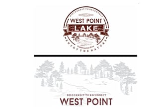 design vintage retro rustic logo for lake brand