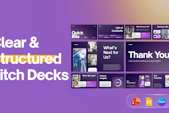 design a clear pitch deck for startups