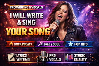 be female rock singer rnb singer pop singer female singer vocalist for your song