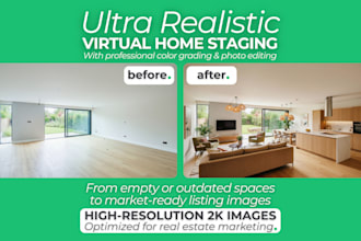 create ultra realistic virtual home staging for real estate listings