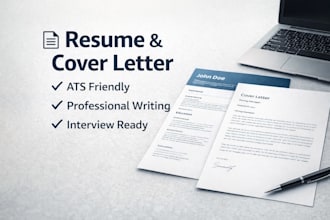 create an ats friendly resume and cover letter