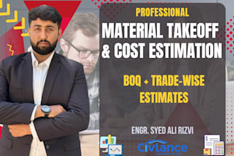 prepare material takeoff and cost estimates