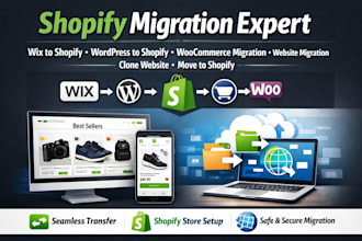 migrate wix wordpress squarespace woocommerce to shopify domain transfer