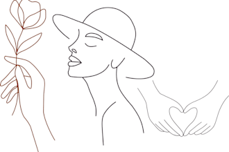 do minimalist hand drawn illustration custom line art continuous line art logo