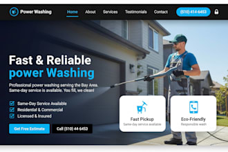 design an SEO optimized pressure washing website that gets local leads