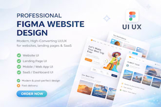 design modern figma website UI UX, mobile app, landing page, and website mockup