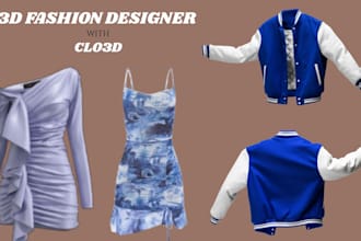 make 3d fashion 3d clothing, t shirt, hoodie 3d mockup metahuman clothing clo3d