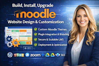 install upgrade develop moodle lms course online learning website customization