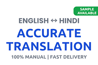translate english to natural hindi for any content