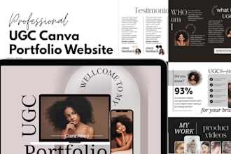build high converting ugc portfolio canva website template, epk