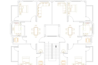do professional autocad 2d floor plan drawings