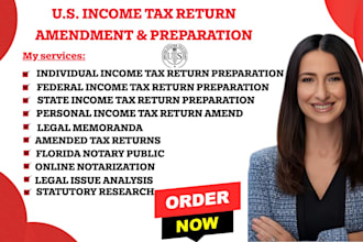 prepare, amend US income tax return tax amendment tax preparation tax resolution