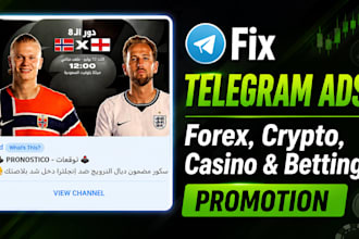 run telegram ads for bet,game fix telegram ad fix ad destination forex promotion