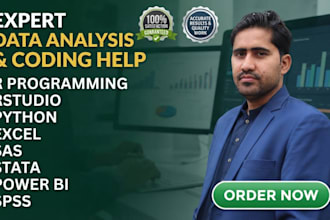 help you code in r programming,rstudio,python, excel,sas,stata,power bi and spss