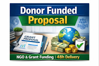 write a donor funded grant proposal for ngo and nonprofit funding