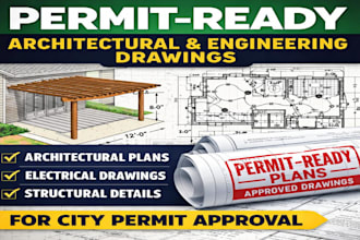 prepare permit ready architectural and engineering drawing for city approval