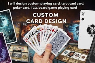 design custom playing card tarot card poker card tcg board game playing card