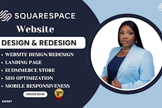 develop squarespace website design or redesign squarespace website