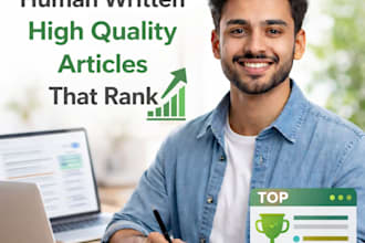 write human written high quality articles that rank