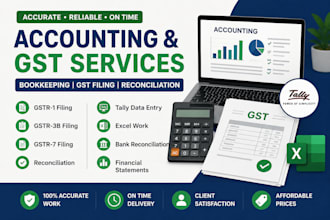 accounting, bookkeeping and gst filing services using tally and excel