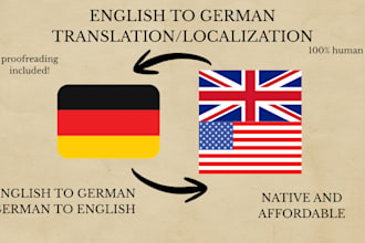 translate and professionally localize your english text into german