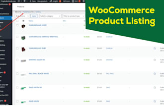 do woocommerce product listing and ecommerce data entry